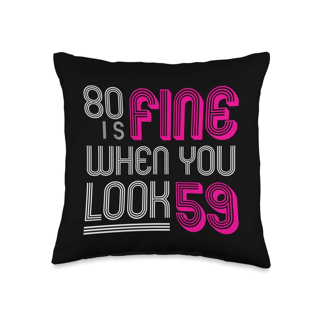 8878 80th Birthday Gifts for her 80 Year Old Grandma 1942 Throw Pillow